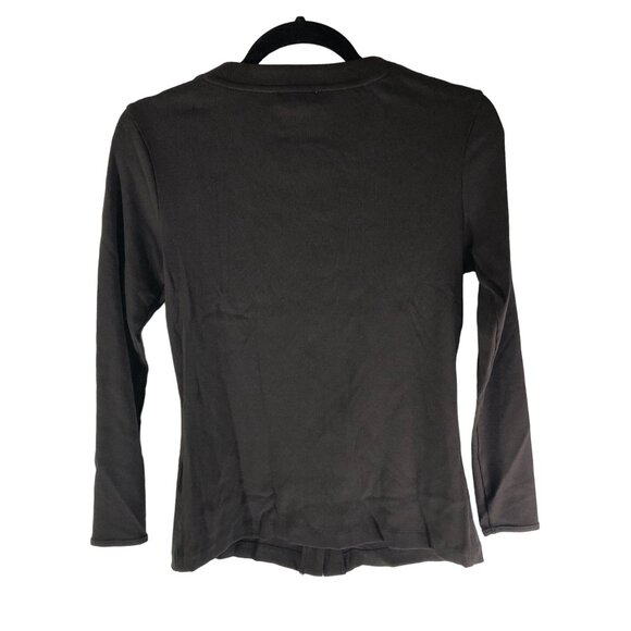 Anatomie Espresso Brown Danielle Button-Up Cardigan Ribbed Size XS - Picture 4 of 7